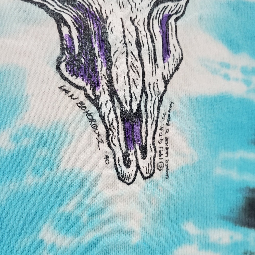 VINTAGE Grateful Dead Men Shirt Xl Tie Dye 1990 Liquid Blue Capricornus READ - Picture 7 of 16